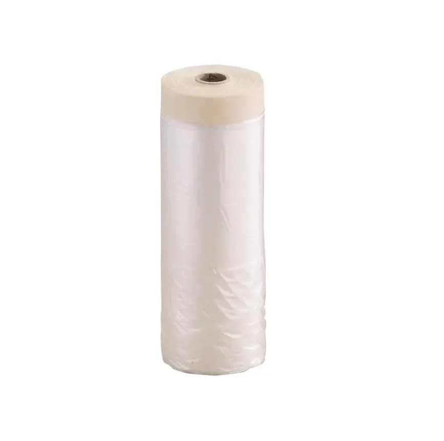 Plástico Protector con Cinta Adhesiva 2.6m x 16m