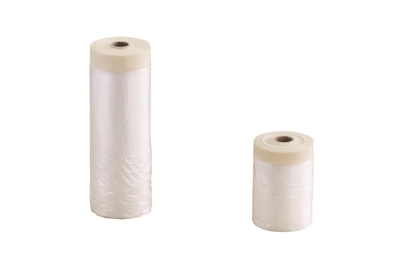 Plástico Protector con Cinta Adhesiva 30mx120cm y 16mx260cm