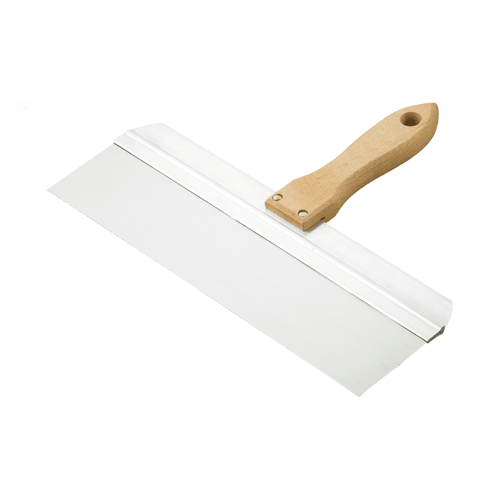Espátula reforzada para gypsum Outil Parfait de 30 cm con hoja de acero inoxidable y mango de madera.